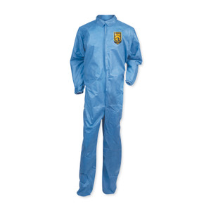 KleenGuard A20 Coveralls, MICROFORCE Barrier SMS Fabric, 2X-Large, Blue, 24/Carton (KCC58505) View Product Image