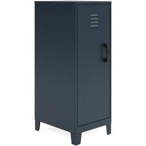 NuSparc Personal Locker - 3 Shelve(s) - for Office, Home, Sport Equipments, Toy, Game, Classroom, Playroom, Basement, Garage - Overall Size 42.5" Height x 14.2" Width x 18" Depth - Black - Steel Product Image 