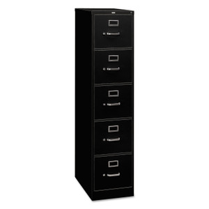 HON 310 Series Vertical File, 5 Legal-Size File Drawers, Black, 18.25" x 26.5" x 60" (HON315CPP) View Product Image