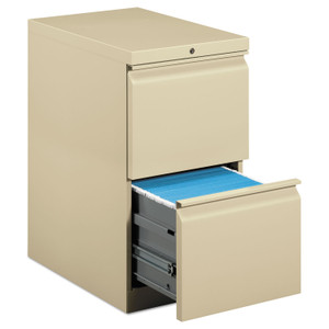 HON Brigade Mobile Pedestal, Left or Right, 2 Letter-Size File Drawers, Putty, 15" x 22.88" x 28" View Product Image