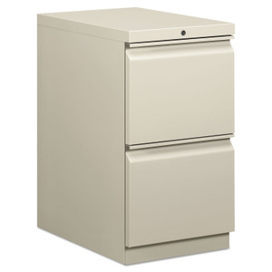 HON Brigade Mobile Pedestal, Left or Right, 2 Letter-Size File Drawers, Light Gray, 15" x 22.88" x 28" (HON33823RQ) View Product Image