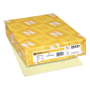 Neenah Paper CLASSIC Laid Stationery Writing Paper, 24 lb Bond Weight, 8.5 x 11, Baronial Ivory, 500/Ream (NEE06551) View Product Image