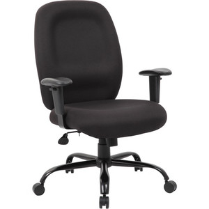 Boss Heavy Duty Task Chair- 400 lbs - Black Seat Color - Crepe Fabric Seat Material - Black Back Color - Crepe Fabric Back Material - BOPB996 Product Image 