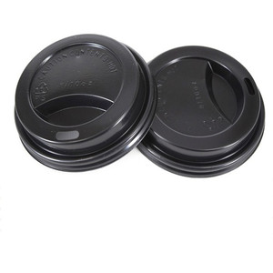 RDI Oval Slot Cup Lids - Round - Black Product Image 