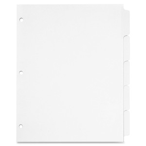 Cardinal Write 'n Erase Mylar Tab Dividers - 5 x Divider(s) - Write-on Tab(s) - 5 Tab(s)/Set - 9" Divider Width x 11" Divider Length - Letter Product Image 