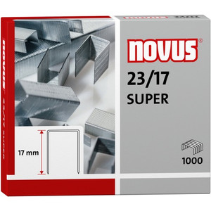 Novus 23/17 Super Heavy Duty Staples - 43/64" Leg - DAH0420045 Product Image 