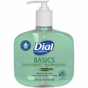 Dial Professional Basics Liquid Hand Soap - Fresh Floral Scent - 16 fl oz - Pump Dispenser - Hand, Commercial, Healthcare, School, Office, Restaurant, Daycare - Green Product Image 