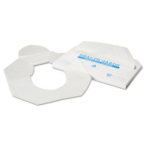 HOSPECO Health Gards Toilet Seat Covers, Half-Fold, 14.25 x 16.5, White, 250/Pack, 10 Boxes/Carton View Product Image