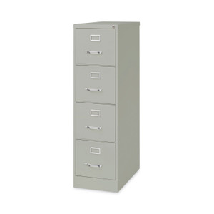 Hirsh Industries Vertical Letter File Cabinet, 4 Letter-Size File Drawers, Light Gray, 15 x 26.5 x 52 (HID14029) Product Image 