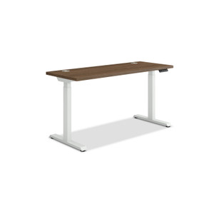 HON Coordinate Height Adjustable Desk Bundle 2-Stage, 58" x 22" x 27.75" to 47", Pinnacle\Designer White Product Image 