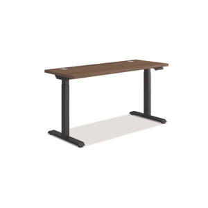 HON Coordinate Height Adjustable Desk Bundle 2-Stage, 58" x 22" x 27.75" to 47", Pinnacle\Black Product Image 
