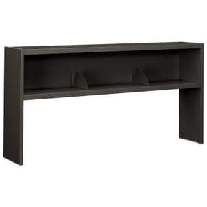 HON 38000 Series Stack On Open Shelf Hutch, 72w x 13.5d x 34.75h, Charcoal View Product Image