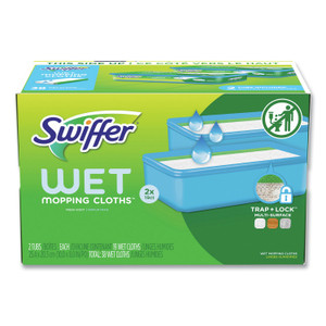Swiffer Sweeper TRAP + LOCK Wet Mop Cloth, 8 x 10, White, Open Window Scent, 38/Pack Product Image 