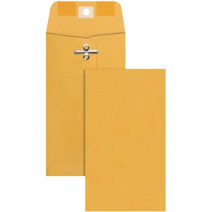 Quality Park 3-3/8 x 6 Clasp Envelopes - Clasp - 3 3/8" Width x 6" Length - 28 lb - Gummed - Brown Product Image 