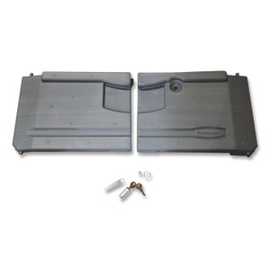 Rubbermaid Commercial Utility Cart Replacement Parts, Door Kit with Lock, For Rubbermaid FG4094, FG4095, FG9T34, FG9T41, Structural Foam, Gray Product Image 