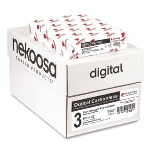 Nekoosa Fast Pack Carbonless 3-Part Paper, 8.5 x 11, White/Canary/Pink, 500 Sheets/Ream, 5 Reams/Carton View Product Image