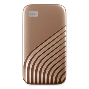 WD MY PASSPORT External Solid State Drive, 1 TB, USB 3.2, Gold Product Image 