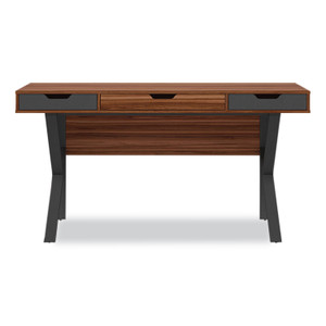 Whalen Stirling Table Desk, 59.75" x 23.75" x 31", Natural Walnut/Charcoal Gray (WHLST60D) Product Image 