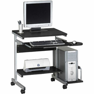 Mayline Eastwinds 946 Portrait PC Desk Cart - Anthracite Top - 19.25" Table Top Length x 36.50" Table Top Width - 31.25" Height - MLN946ANT Product Image 