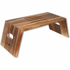 Victor High Rise Portable Folding Laptop Desk - 10 lb Load Capacity - 8.80" Height - Desk - Acacia Wood, Plywood Product Image 