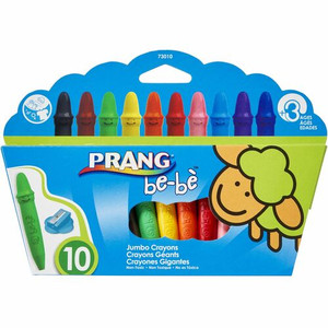 Prang be-be Jumbo Crayons - Assorted - DIX73010 Product Image 