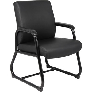 Boss Heavy Duty Guest Chair - Black Seat Color - Vinyl Seat Material - Black Frame Color - BOPB709 Product Image 
