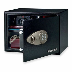 Sentry Safe Security Safe with Electronic Lock - 1.20 ft - Electronic, Key Lock - 2 Live-locking Bolt(s) - SENX125 Product Image 