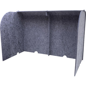 Ghent Acoustic Desktop Surround - 3 Panels - 36" Width x 24" Height x 18" Depth - GHEADS2436SIL Product Image 