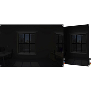 Ghent Harmony Dry Erase Board - 48" (4 ft) Width x 36" (3 ft) Height - Tempered Glass Surface - GHEHMYSM34BK Product Image 