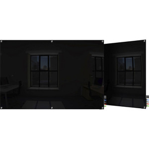 Ghent Harmony Dry Erase Board - 60" (5 ft) Width x 48" (4 ft) Height - Tempered Glass Surface - GHEHMYSM45BK Product Image 
