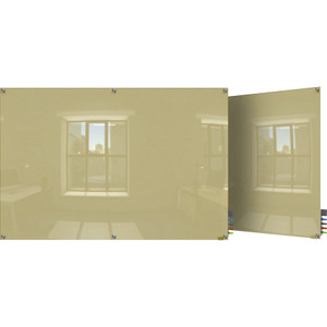 Ghent Harmony Dry Erase Board - 96" (8 ft) Width x 48" (4 ft) Height - Tempered Glass Surface - GHEHMYSM48BG Product Image 