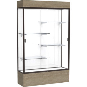 Waddell Reliant Display Cabinet - 48" Width x 16" Depth x 80" Height - 4 x Shelf(ves) - Sliding Door(s) - WAD2174WBBZDK Product Image 