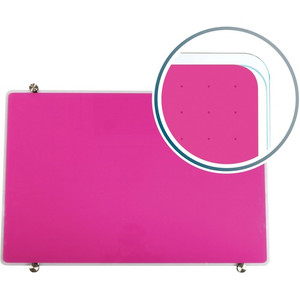 Floortex Viztex Glacier Violet Multi-Purpose Grid Glass Dry-Erase Board 30" x 40" - 30" (2.5 ft) Width x 40" (3.3 ft) Height - Violet Tempered Glass Surface - Rectangle - Magnetic - FLRFCVGM3040VG Product Image 