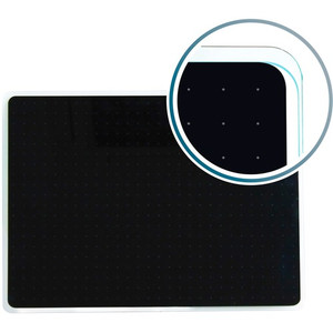 Floortex Viztex Glacier Black Multi-Purpose Grid Glass Dry-Erase Board 30" x 40" - 30" (2.5 ft) Width x 40" (3.3 ft) Height - Black Tempered Glass Surface - Rectangle - Magnetic - FLRFCVGM3040BG Product Image 