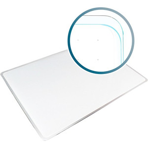Floortex Viztex Glacier White Multi-Purpose Grid Glass Dry-Erase Board 30" x 40" - 30" (2.5 ft) Width x 40" (3.3 ft) Height - White Tempered Glass Surface - Rectangle - Magnetic - FLRFCVGM3040WG Product Image 