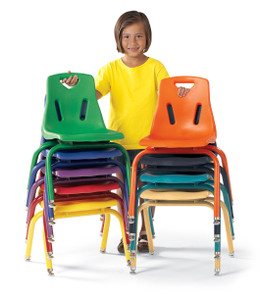Jonti-Craft Berries Stacking Chair - Steel Frame Material - Four-legged Base - Purple - JNT8122JC1004 Product Image 