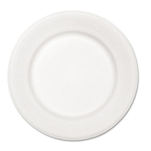 Chinet Paper Dinnerware, Plate, 10.5" dia, White, 500/Carton (HUH21217) View Product Image