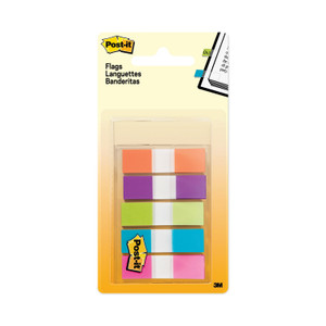 Post-it Flags Page Flags in Portable Dispenser, Assorted Brights, 5 Dispensers, 20 Flags/Color View Product Image
