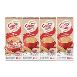 Coffee mate Liquid Coffee Creamer, Original, 0.38 oz Mini Cups, 50/Box, 4 Boxes/Carton, 200 Total/Carton (NES35110CT) View Product Image