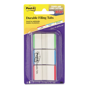 Post-it Tabs 1" Lined Tabs, 1/5-Cut, Lined, Assorted Colors, 1" Wide, 66/Pack (MMM686LGBR) View Product Image