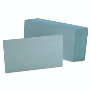 Oxford Unruled Index Cards, 3 x 5, Blue, 100/Pack View Product Image