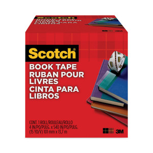 Scotch Book Tape, 3" Core, 4" x 15 yds, Clear View Product Image