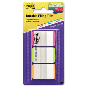 Post-it Tabs 1" Lined Tabs, 1/5-Cut, Assorted Bright Colors, 1" Wide, 66/Pack (MMM686LPGO) View Product Image