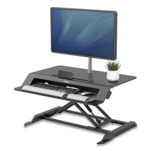 Fellowes Lotus LT Sit-Stand Workstation, 34.38" x 28.38" x 7.62", Black (FEL8215001) View Product Image