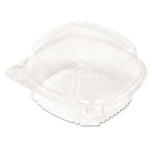Pactiv Evergreen ClearView SmartLock Hinged Lid Container, Hoagie Container, 11 oz, 5.25 x 5.25 x 2.5, Clear, Plastic, 375/Carton (PCTYCI81050) View Product Image