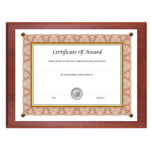 NuDell Award-A-Plaque Document Holder, Acrylic/Plastic, 10.5 x 13, Mahogany (NUD18813M) View Product Image
