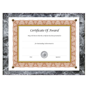 NuDell Award-A-Plaque Document Holder, Acrylic/Plastic, 10.5 x 13, Black (NUD18815M) View Product Image