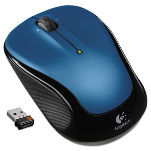 Logitech M325 Wireless Mouse, 2.4 GHz Frequency/30 ft Wireless Range, Left/Right Hand Use, Blue View Product Image