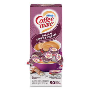 Coffee mate Liquid Coffee Creamer, Italian Sweet Cream, 0.38 oz Mini Cups, 50/Box View Product Image