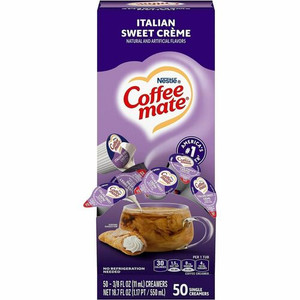 Coffee mate Italian Sweet Creme Nondairy Liquid Creamer Singles - Italian Sweet Creme Flavor - 0.38 fl oz (11 mL) - 50 Serving Product Image 